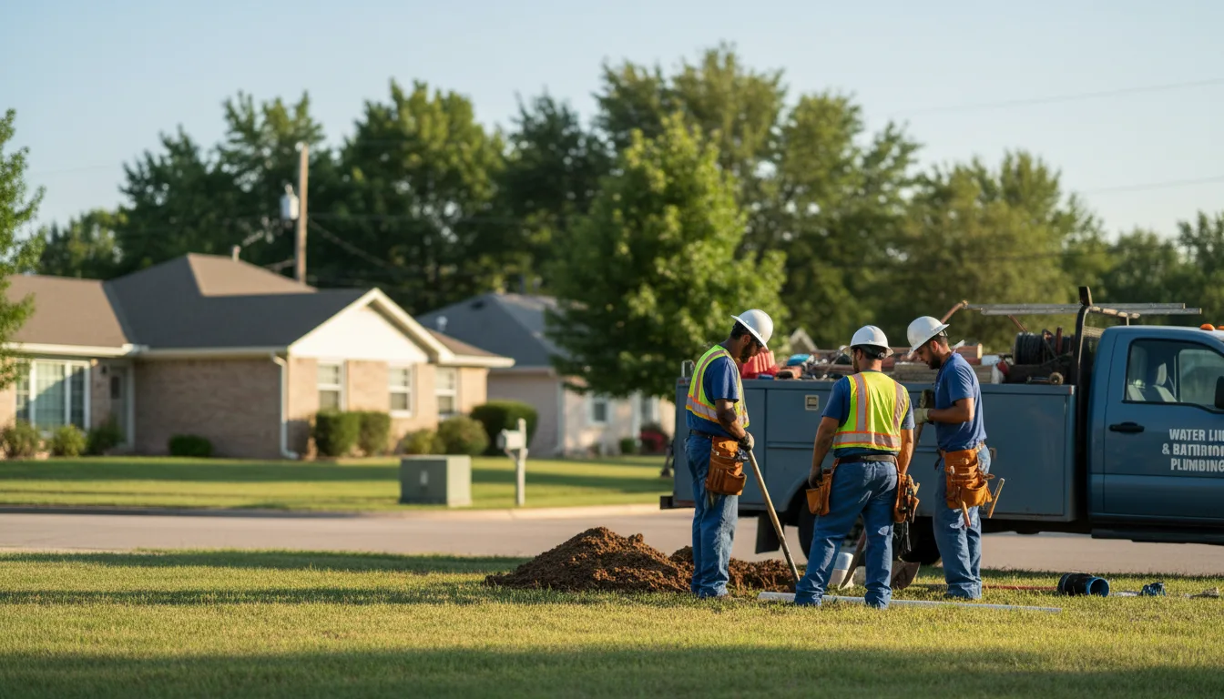 Residential water line and bathroom plumbing service in Eustis, NE